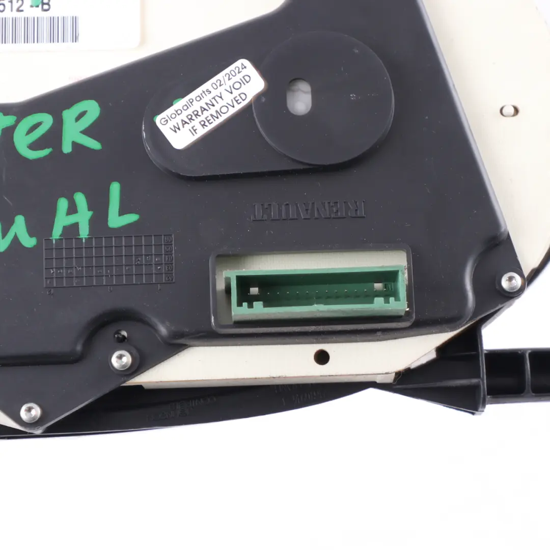 Renault Master Diesel Instrument Cluster Speedo Clocks Meter Manual - SKU rhd-8200199512B - Part number 8200199512B