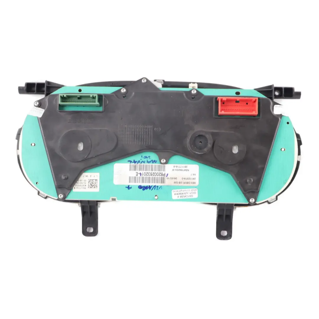 Instrument Cluster Speedo Clocks Meter Manual to Vauxhall Vivaro Diesel with Part number 8200283201 Vauxhall Vivaro Diesel Instrument Cluster Speedo Clocks Meter Manual - SKU rhd-8200283201 - Part number 8200283201