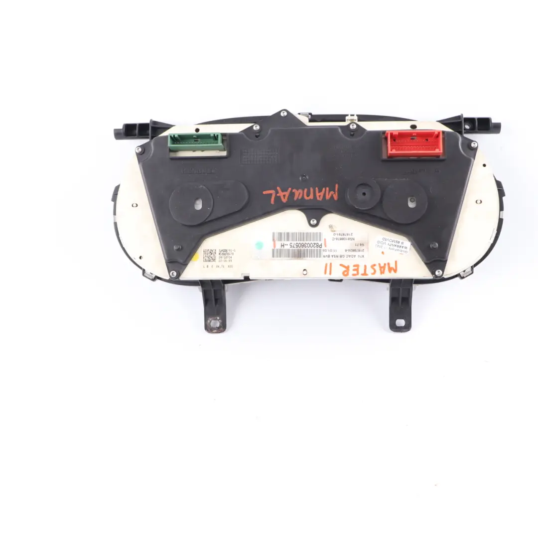 Instrument Cluster Speedo Clocks Meter Manual to Renault Master 2 Diesel with Part number 8200360575 Renault Master 2 Diesel Instrument Cluster Speedo Clocks Meter Manual - SKU rhd-8200360575 - Part number 8200360575