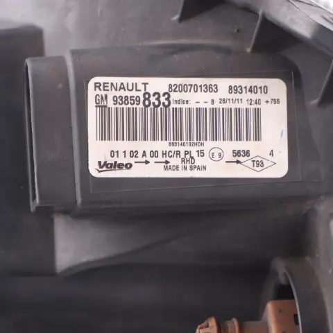 Headlight Renault Trafic Vauxhall Vivaro Headlamp Front Left N/S Lamp to with Part number 8200701363 Headlight Renault Trafic Vauxhall Vivaro Headlamp Front Left N/S Lamp - SKU rhd-8200701363-1 - Part number 8200701363