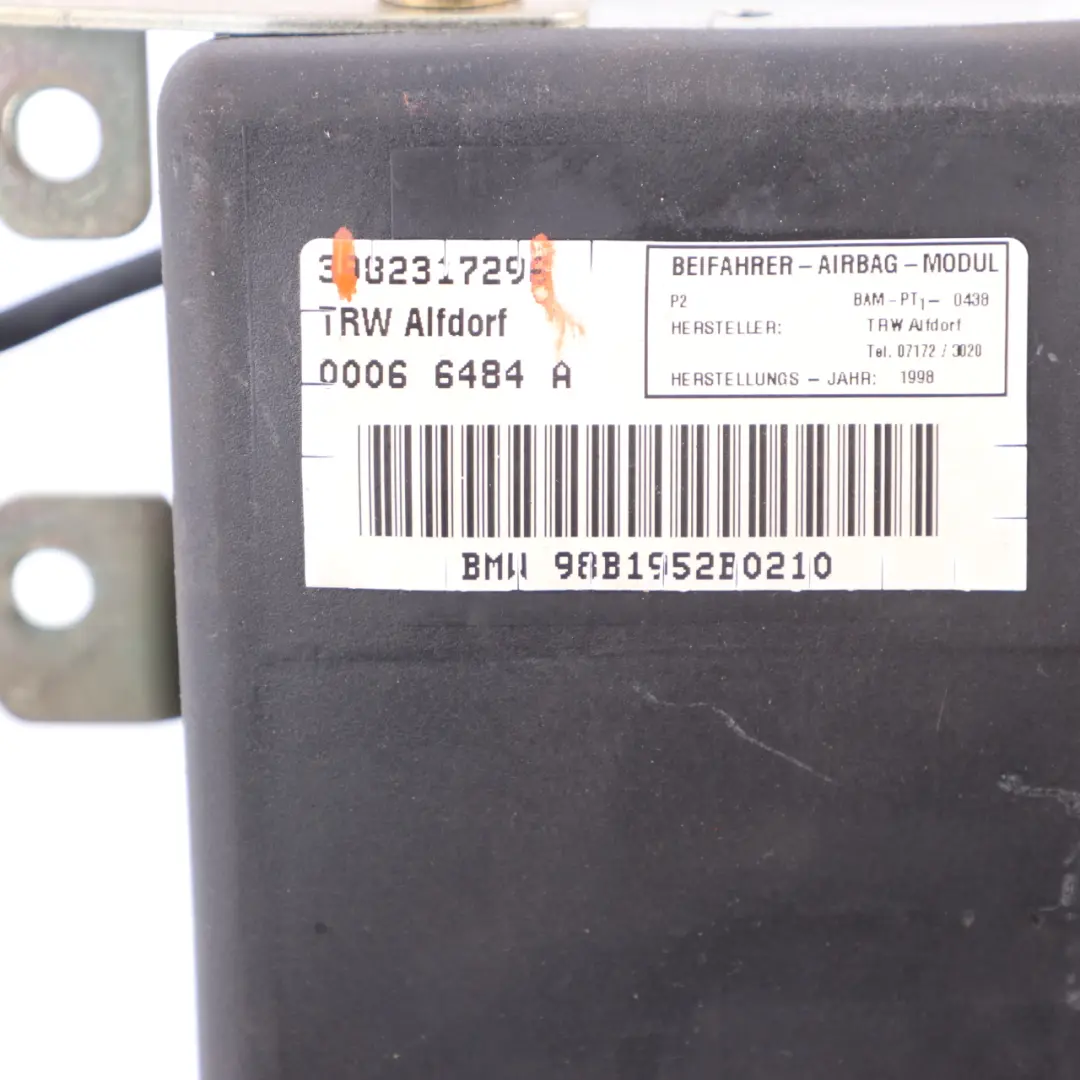 BMW E38 Airbag Passenger Side Front Dashboard Dash Air Bag - SKU rhd-8231729 - Part number 8231729