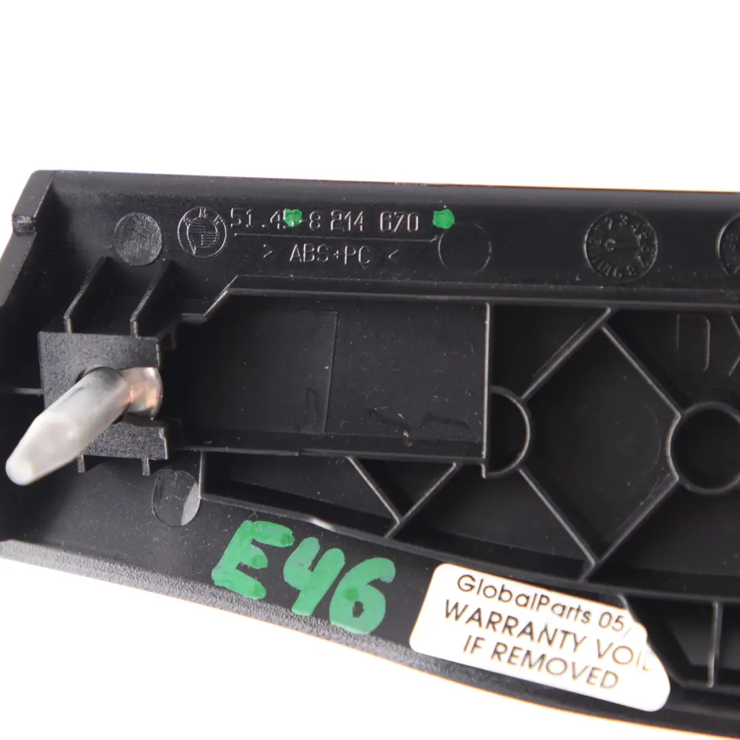 BMW E46 Dashboard Trim Panel Decorative Strip Cover High Gloss Black 8214670 - SKU rhd-8234736 - Part number 8234736