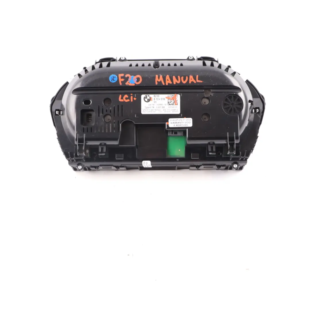 Instrument Cluster BMW F20 F21 F22 F23 LCI Petrol Speedo Clocks Manual to with Part number 8724510 Instrument Cluster BMW F20 F21 F22 F23 LCI Petrol Speedo Clocks Manual - SKU rhd-8724510-1 - Part number 8724510