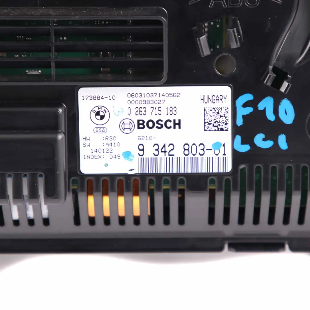 Instrument Cluster Speedo Clocks Automatic 9342803 to BMW F10 F11 LCI Petrol with Part number 8795220 BMW F10 F11 LCI Petrol Instrument Cluster Speedo Clocks Automatic 9342803 - SKU rhd-8795220 - Part number 8795220