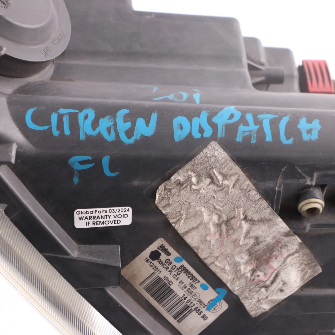 Citroen Dispatch Peugeot Expert Headlight Headlamp Lamp Front Left N/S to with Part number 89902607 Citroen Dispatch Peugeot Expert Headlight Headlamp Lamp Front Left N/S - SKU rhd-89902607-1 - Part number 89902607