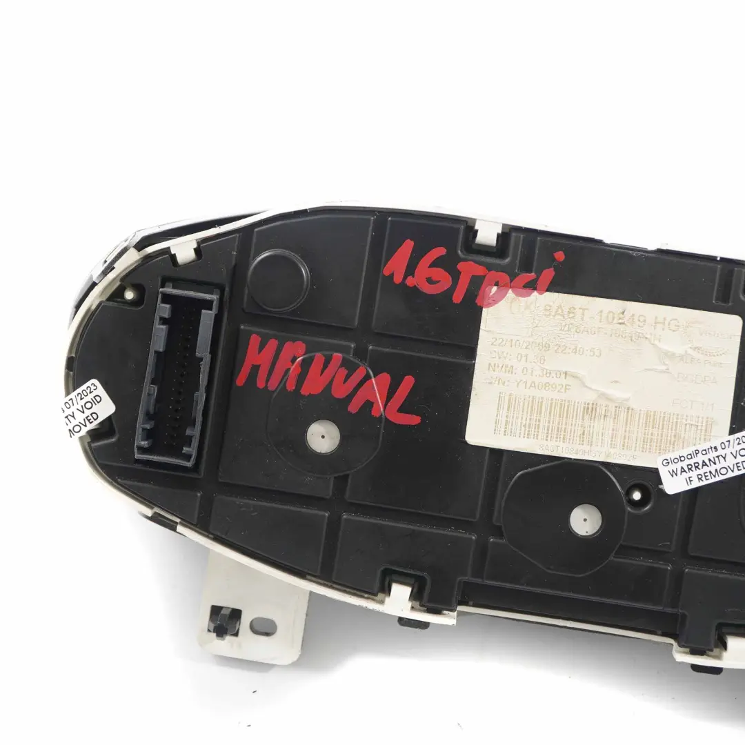 Ford Fiesta Mk7 Diesel Instrument Cluster Speedo Meter Manual - SKU rhd-8A6T10849HG - Part number 8A6T10849HG