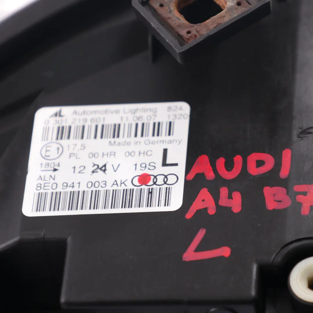 Headlight Headlamp Light Lamp Front Left N/S to Audi A4 B7 with Part number 8E0941003AK Audi A4 B7 Headlight Headlamp Light Lamp Front Left N/S - SKU rhd-8E0941003AK - Part number 8E0941003AK