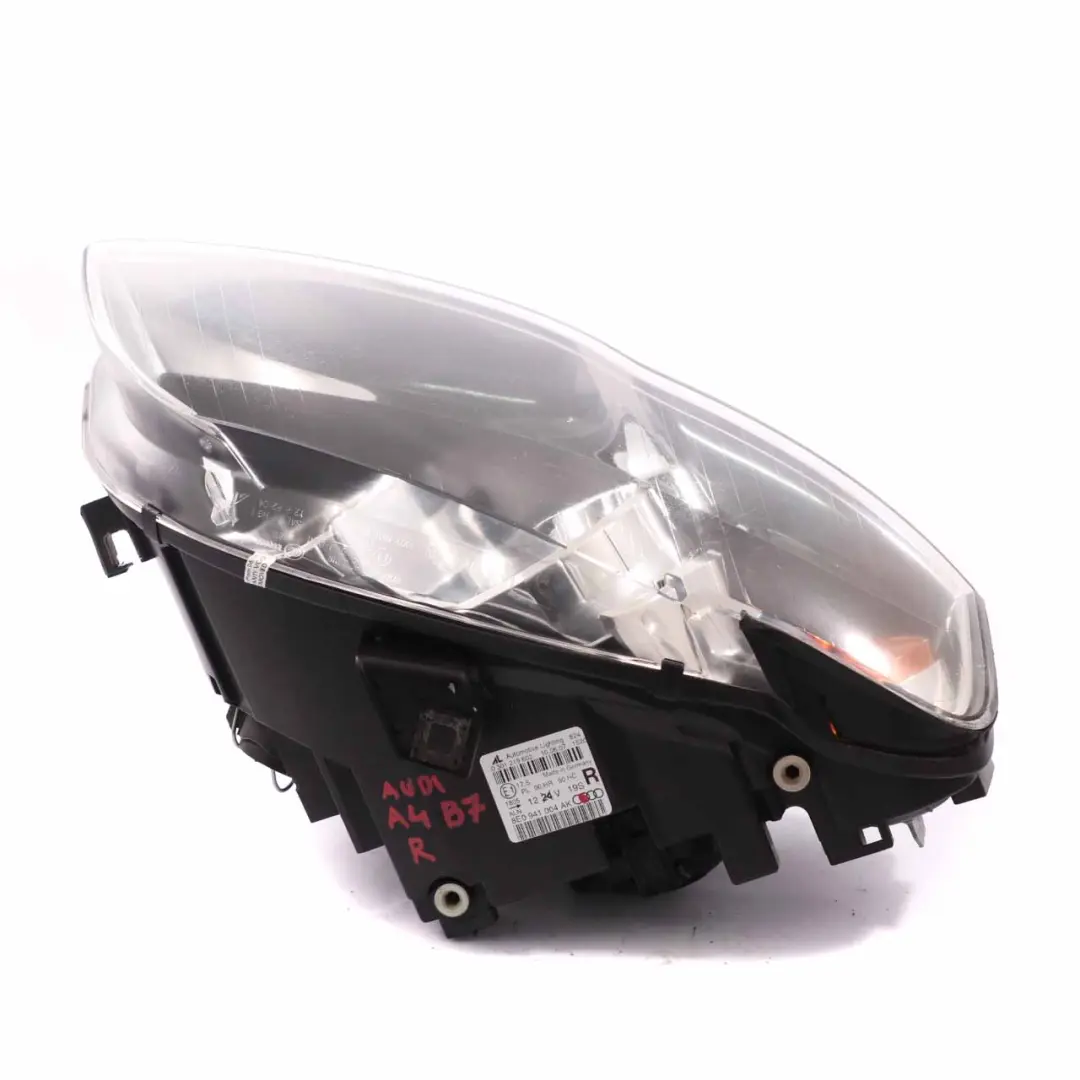 Headlight Headlamp Light Lamp Front Right O/S to Audi A4 B7 with Part number 8E0941004AK Audi A4 B7 Headlight Headlamp Light Lamp Front Right O/S - SKU rhd-8E0941004AK - Part number 8E0941004AK