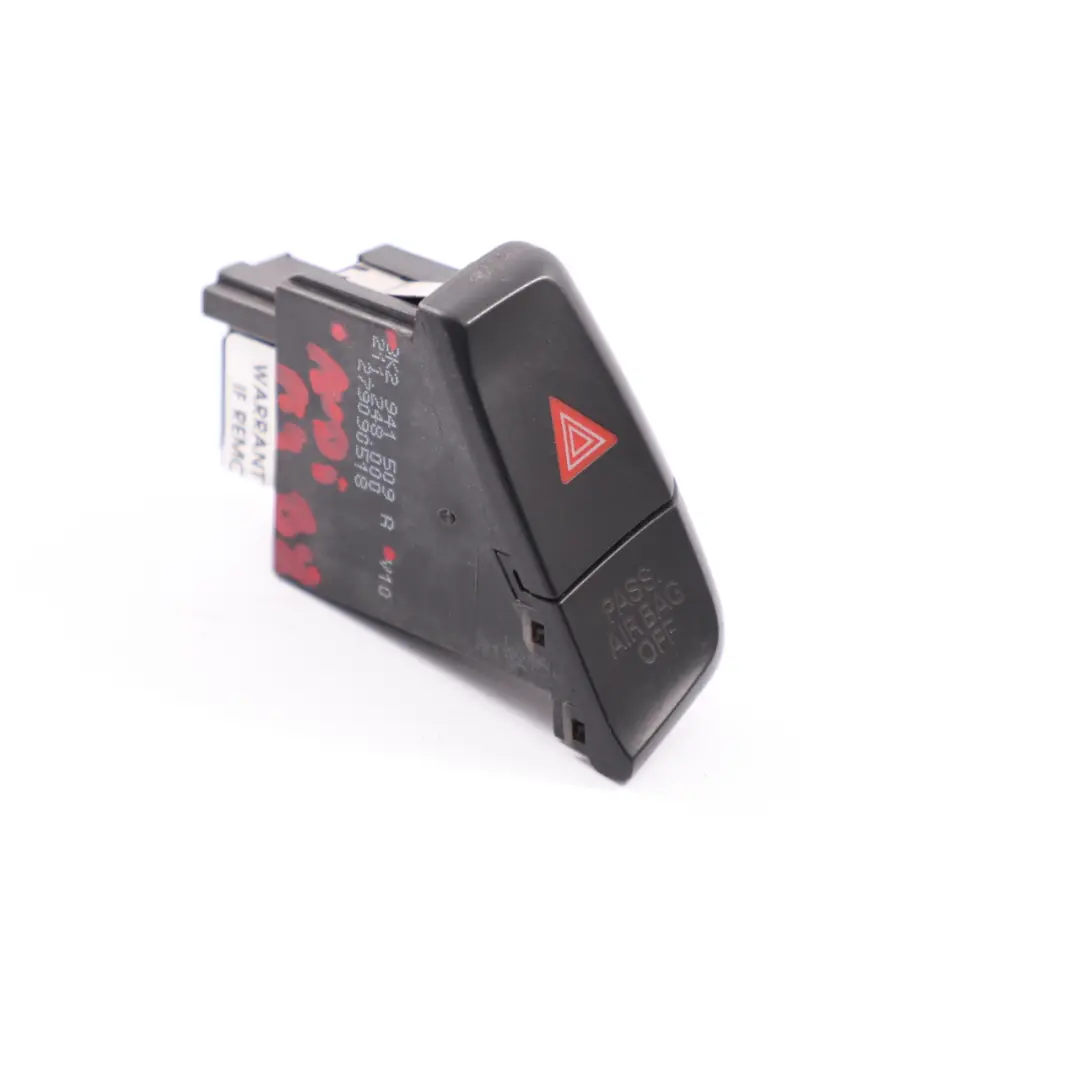 Audi A4 B8 A5 8T Hazard Warning Light Switch Button Unit - SKU rhd-8K2941509A - Part number 8K2941509A
