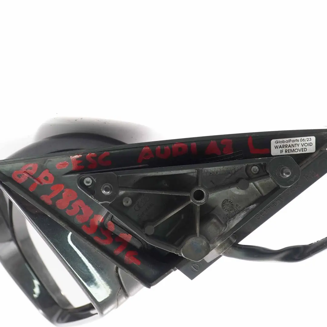 Audi A3 8P Wing Mirror Door Left N/S Outside Ebony Black Pearl - LZ9W - SKU rhd-8P1858531G-ESC - Part number 8P1858531G