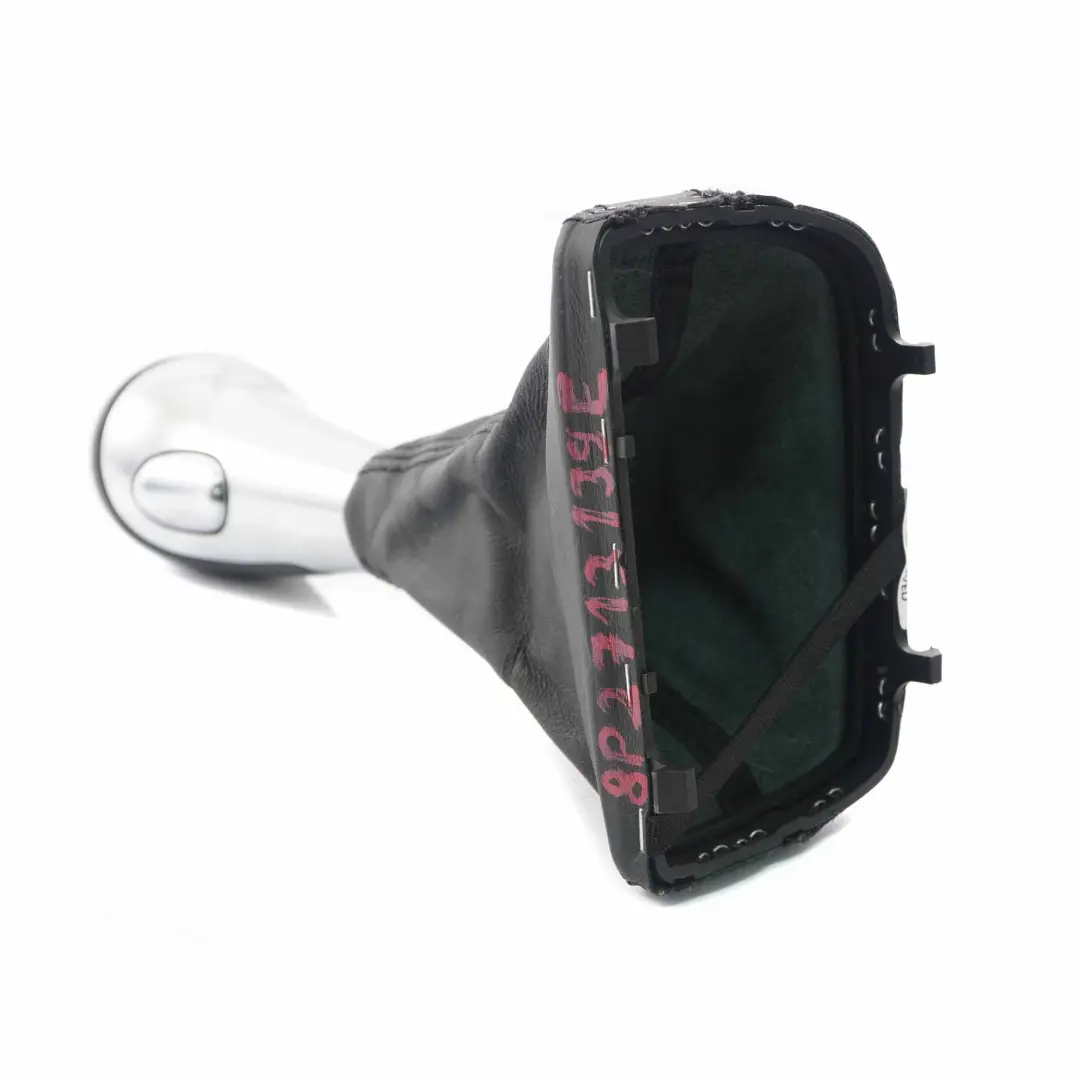 Selector Lever Cover Knob Automatic Leather Black to Audi A3 8P Gear with Part number 8P2713139E Audi A3 8P Gear Selector Lever Cover Knob Automatic Leather Black - SKU rhd-8P2713139E - Part number 8P2713139E