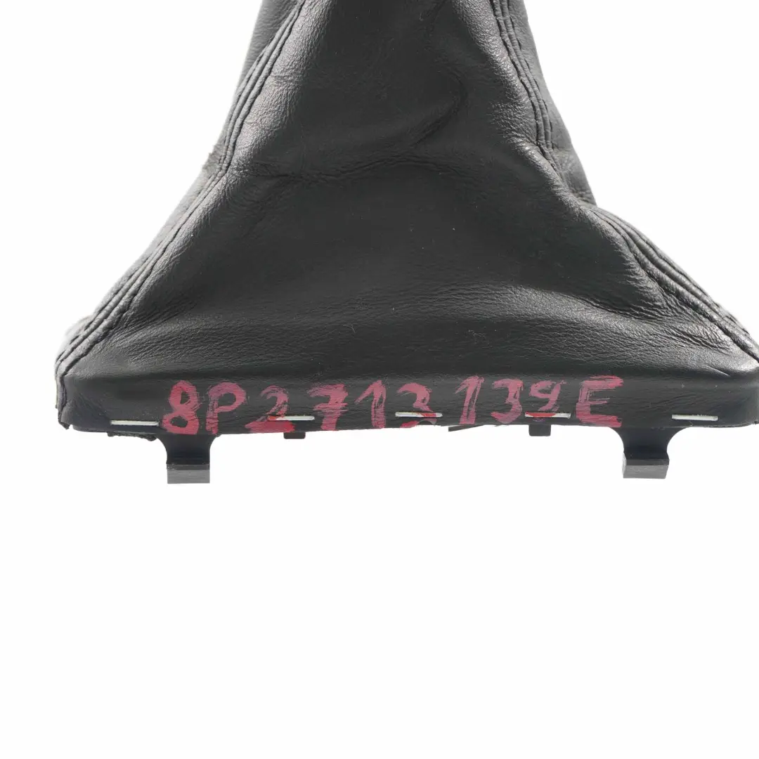 Audi A3 8P Gear Selector Lever Cover Knob Automatic Leather Black - SKU rhd-8P2713139E - Part number 8P2713139E