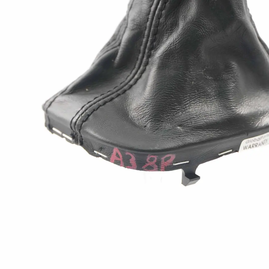 Audi A3 8P Gear Selector Lever Cover Knob Automatic Leather Black - SKU rhd-8P2713139E - Part number 8P2713139E