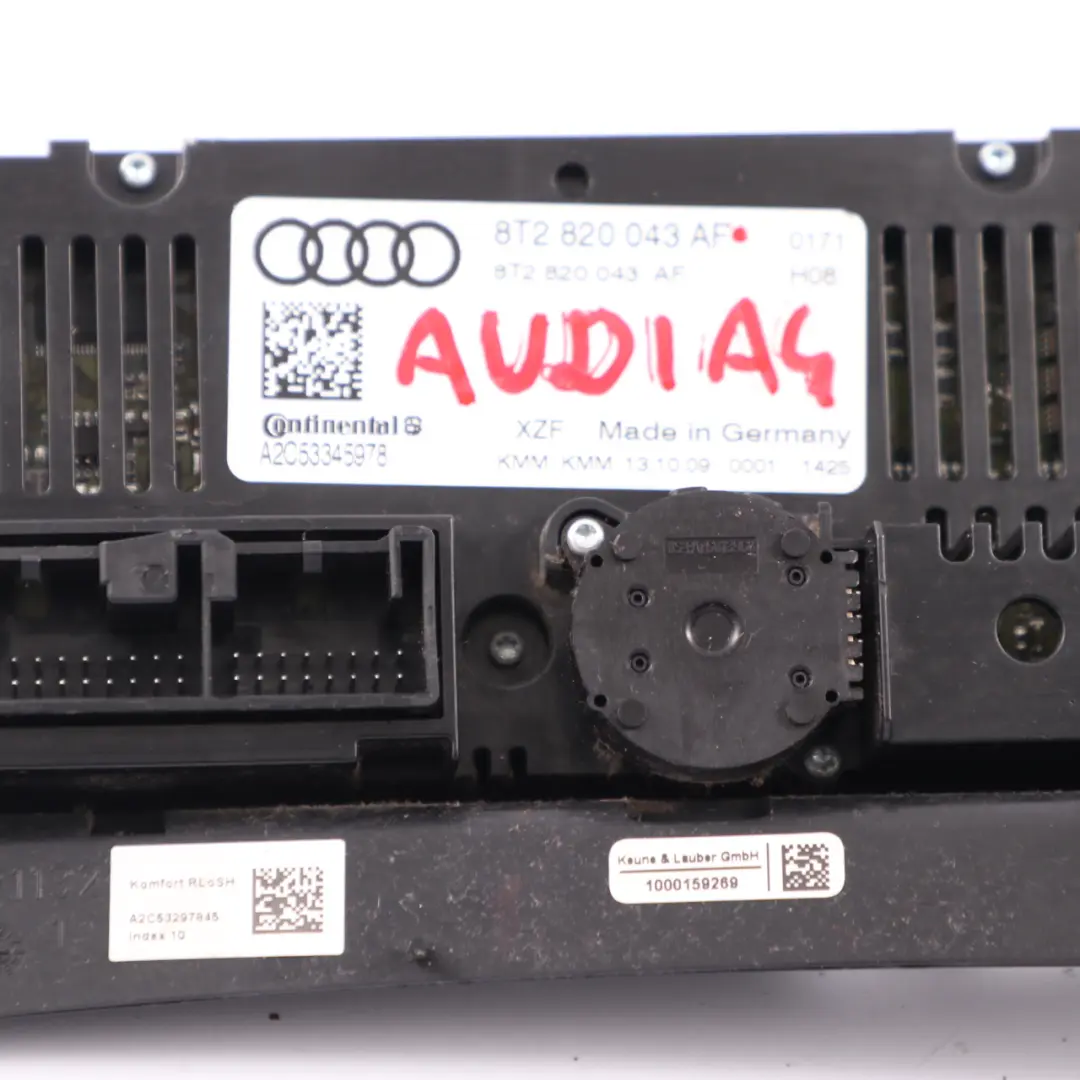 Con Heater Climate Control A/C Unit Switch Panel to Audi A4 B8 Air with Part number 8T2820043AF Audi A4 B8 Air Con Heater Climate Control A/C Unit Switch Panel - SKU rhd-8T2820043AF - Part number 8T2820043AF