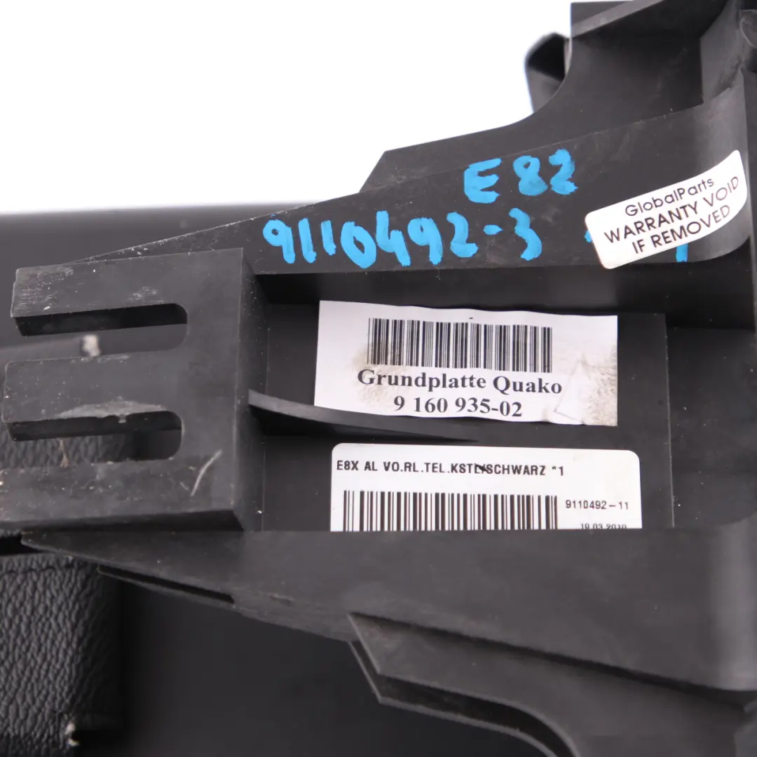 BMW E81 E82 E87N LCI Centre Console Arm Rest Armrest Black - SKU rhd-9110492-3 - Part number 9110492