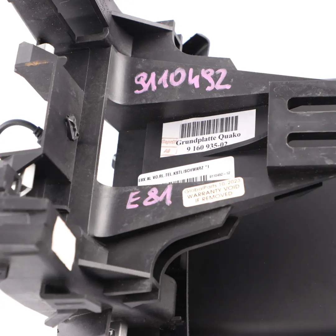 BMW E81 E82 E87N LCI Centre Console Arm Rest Armrest Black - SKU rhd-9110492 - Part number 9110492