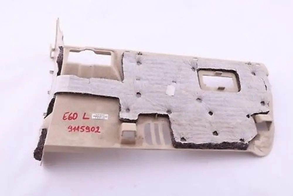 BMW 5 Series E60 E61 LCI Left Passenger Footwell Trim Panel Bottom Cream Beige - SKU rhd-9115902 - Part number 9115902