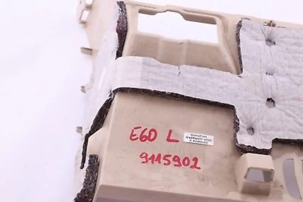 BMW 5 Series E60 E61 LCI Left Passenger Footwell Trim Panel Bottom Cream Beige - SKU rhd-9115902 - Part number 9115902