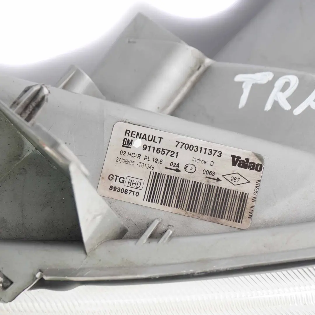 Headlight Renault Trafic Vauxhall Vivaro Headlamp Front Left N/S Light to with Part number 91165721 Headlight Renault Trafic Vauxhall Vivaro Headlamp Front Left N/S Light - SKU rhd-91165721 - Part number 91165721