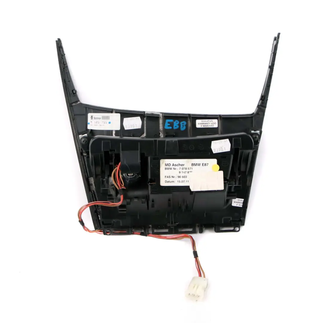 BMW E81 E82 E87 LCI E88 Ashtray Centre Console Ash Cover Wood Poplar Grain Grey - SKU rhd-9121711 - Part number 9121711