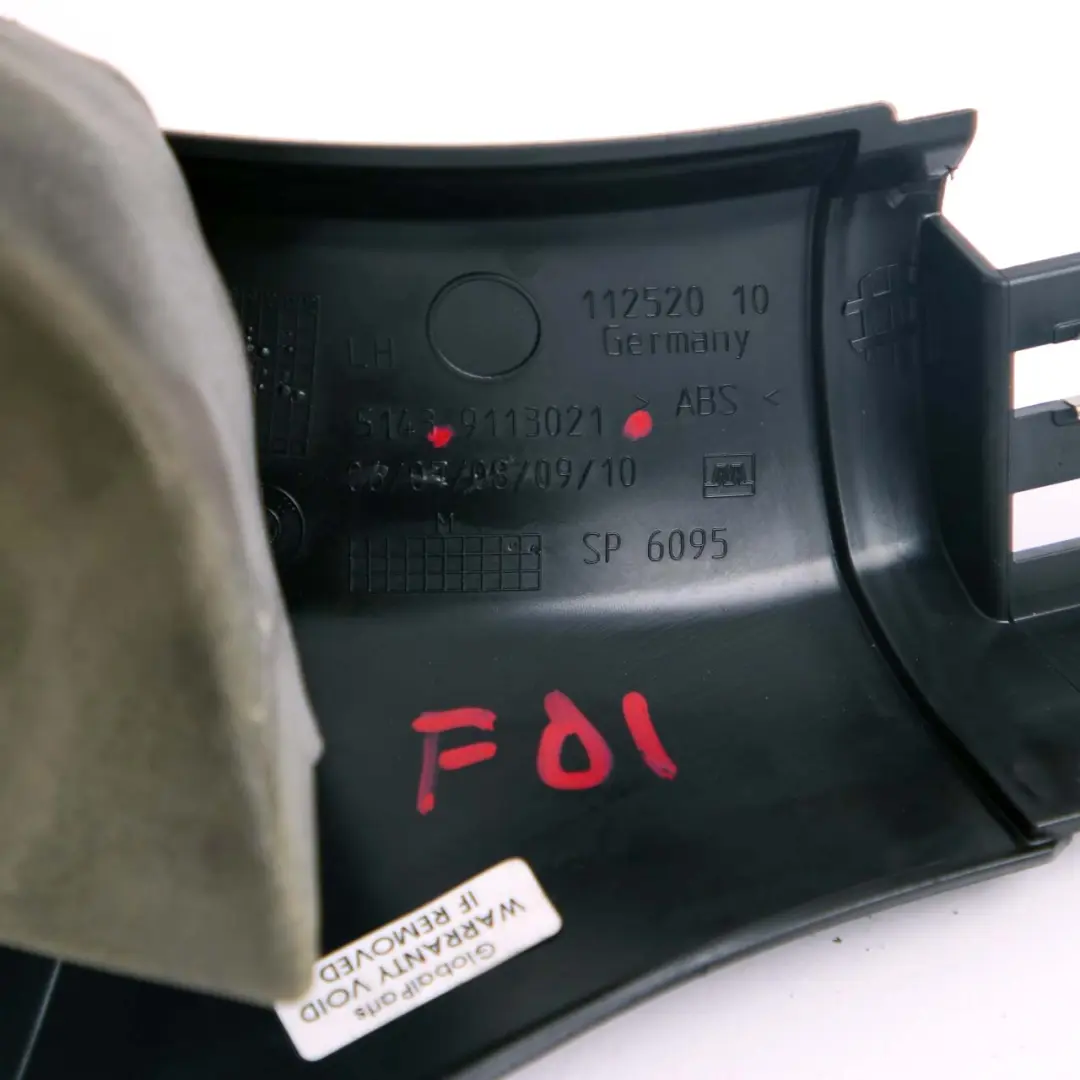 Lateral Trim Panel Bottom Front Left N/S Black 9113021 to BMW 7 Series F01 F02 with Part number 9121921 BMW 7 Series F01 F02 Lateral Trim Panel Bottom Front Left N/S Black 9113021 - SKU rhd-9121921 - Part number 9121921