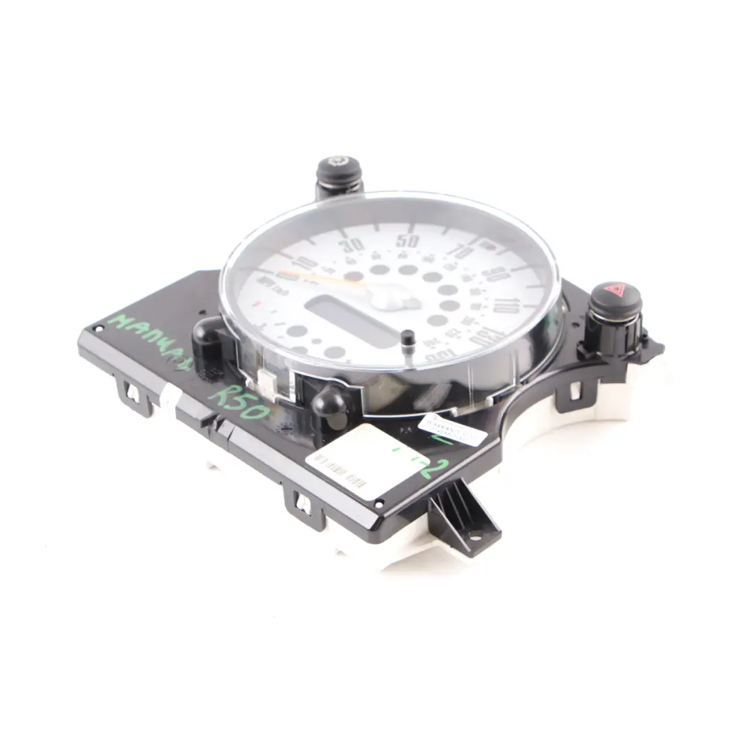 Speedometer Speedo Clock Instrument Cluster Manual to Mini Cooper One R50 R52 with Part number 9126988 Mini Cooper One R50 R52 Speedometer Speedo Clock Instrument Cluster Manual - SKU rhd-9126988-2 - Part number 9126988