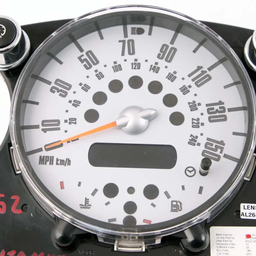 Speedometer Speedo Clock Instrument Cluster Automatic to Mini Cooper One 3 R50 R52 with Part number 9126988 Mini Cooper One 3 R50 R52 Speedometer Speedo Clock Instrument Cluster Automatic - SKU rhd-9126988-3 - Part number 9126988