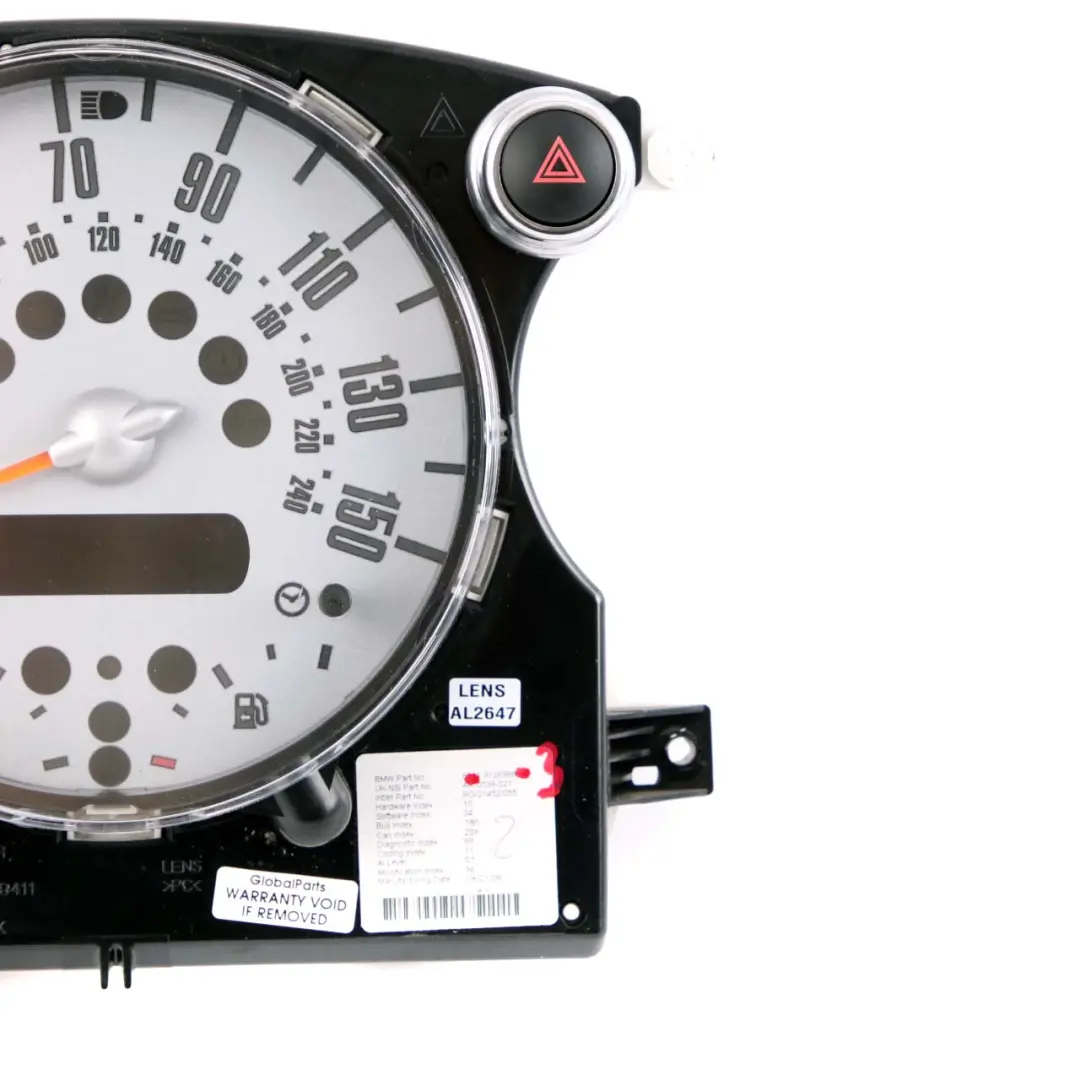 Speedometer Speedo Clock Instrument Cluster Automatic to Mini Cooper One 3 R50 R52 with Part number 9126988 Mini Cooper One 3 R50 R52 Speedometer Speedo Clock Instrument Cluster Automatic - SKU rhd-9126988-3 - Part number 9126988