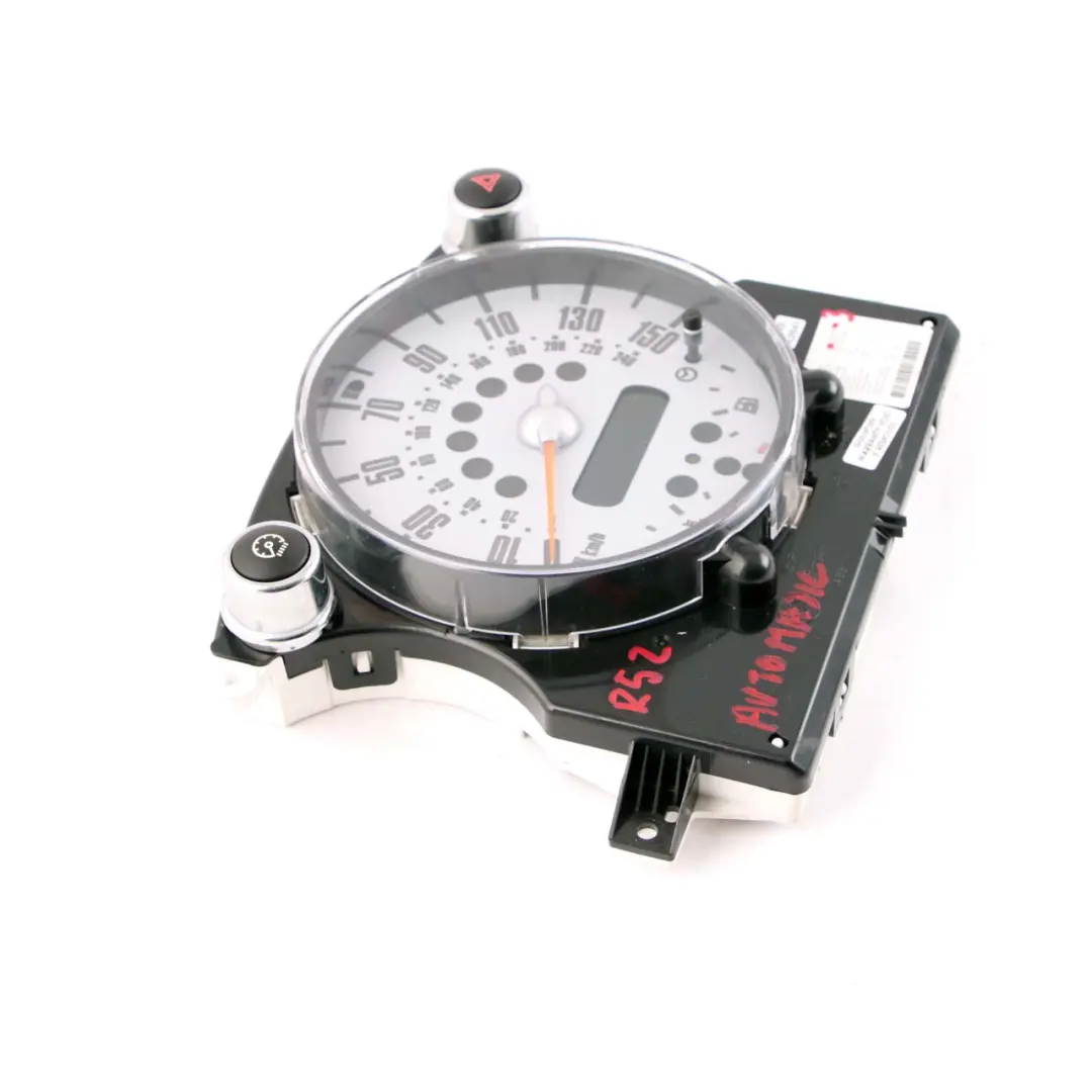 Speedometer Speedo Clock Instrument Cluster Automatic to Mini Cooper One 3 R50 R52 with Part number 9126988 Mini Cooper One 3 R50 R52 Speedometer Speedo Clock Instrument Cluster Automatic - SKU rhd-9126988-3 - Part number 9126988