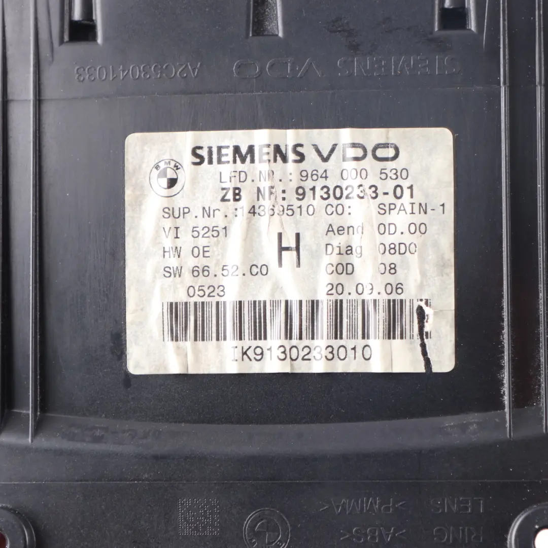 M57N2 Instrument Cluster Speedo Automatic 9130233 to BMW E90 E91 E92 335d Diesel with Part number 9316156 BMW E90 E91 E92 335d Diesel M57N2 Instrument Cluster Speedo Automatic 9130233 - SKU rhd-9130233-1 - Part number 9316156