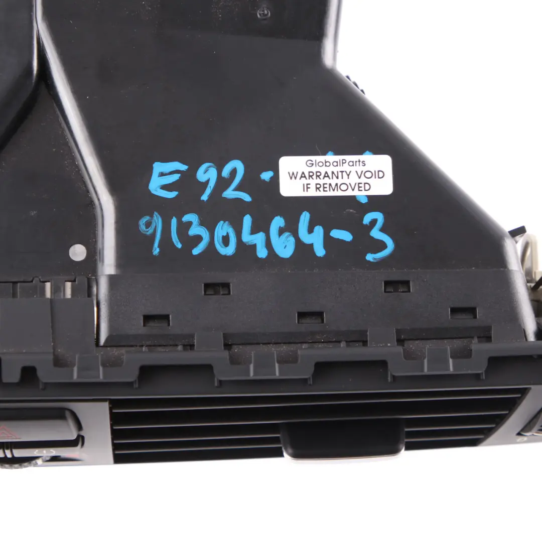 Fresh Air Grille Center Dash Vent Part to BMW E90 E91 E92 E93 with Part number 9130464 BMW E90 E91 E92 E93 Fresh Air Grille Center Dash Vent Part - SKU rhd-9130464-3 - Part number 9130464