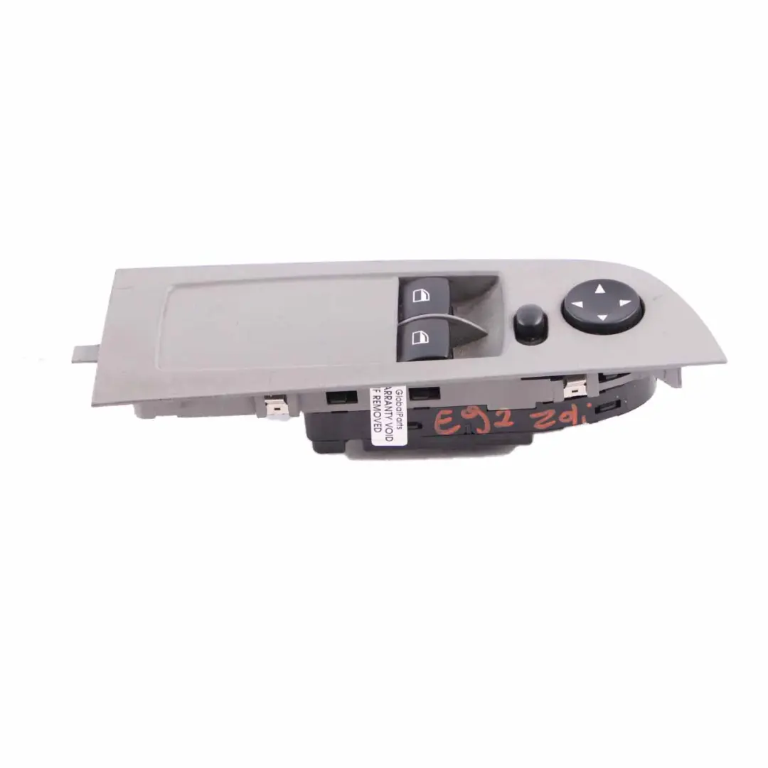 BMW E92 LCI Window Lifter Switch Driver's Side Right O/S Button Grey - SKU rhd-9132169 - Part number 9132169