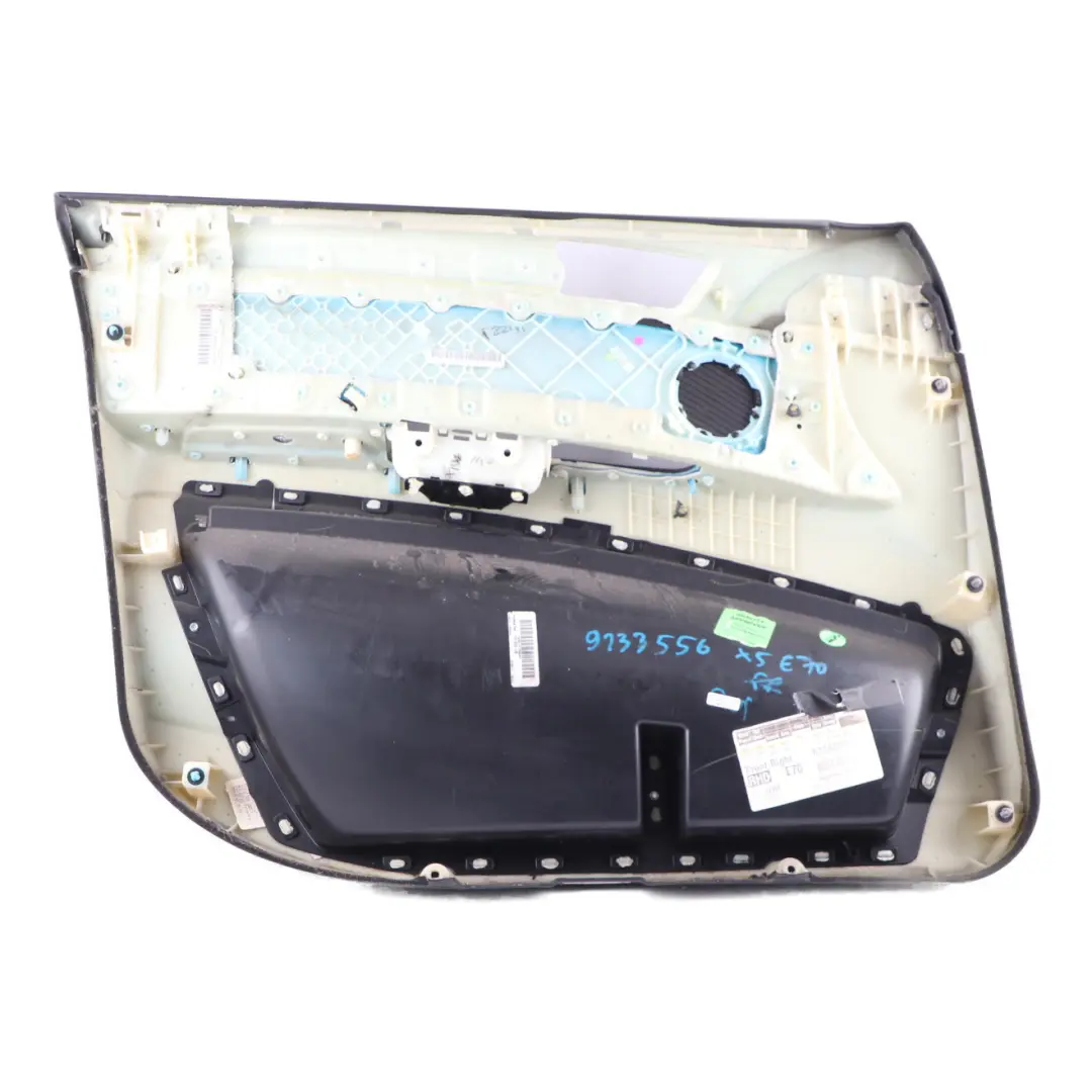  Door Card BMW X5 E70 Front Right O/S Trim Lining Cover Leather Nappa Black - SKU rhd-9133556 - Part number 9133556
