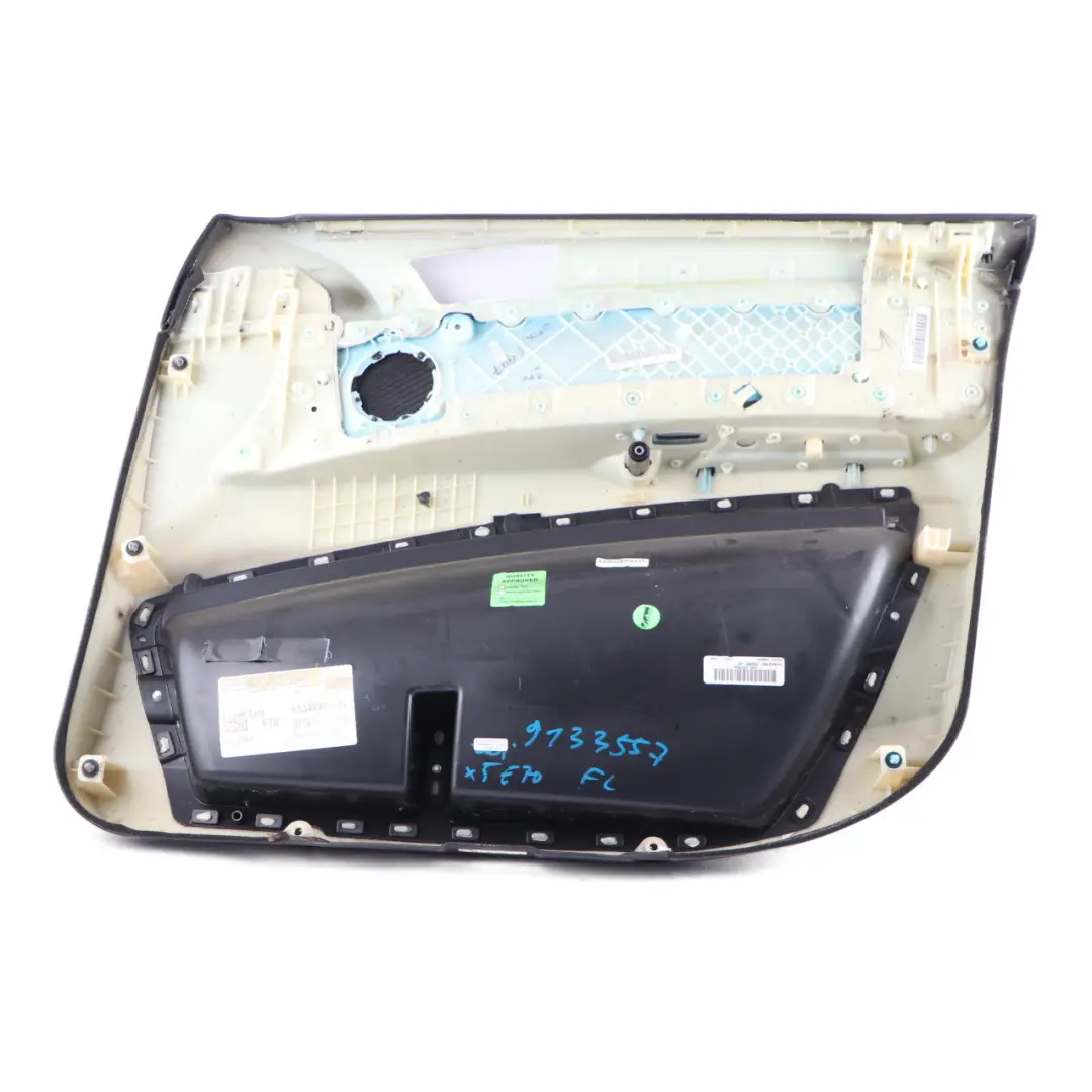 Door Card BMW X5 E70 Front Left N/S Trim Lining Cover Leather Nappa Black to with Part number 9133557 Door Card BMW X5 E70 Front Left N/S Trim Lining Cover Leather Nappa Black - SKU rhd-9133557 - Part number 9133557