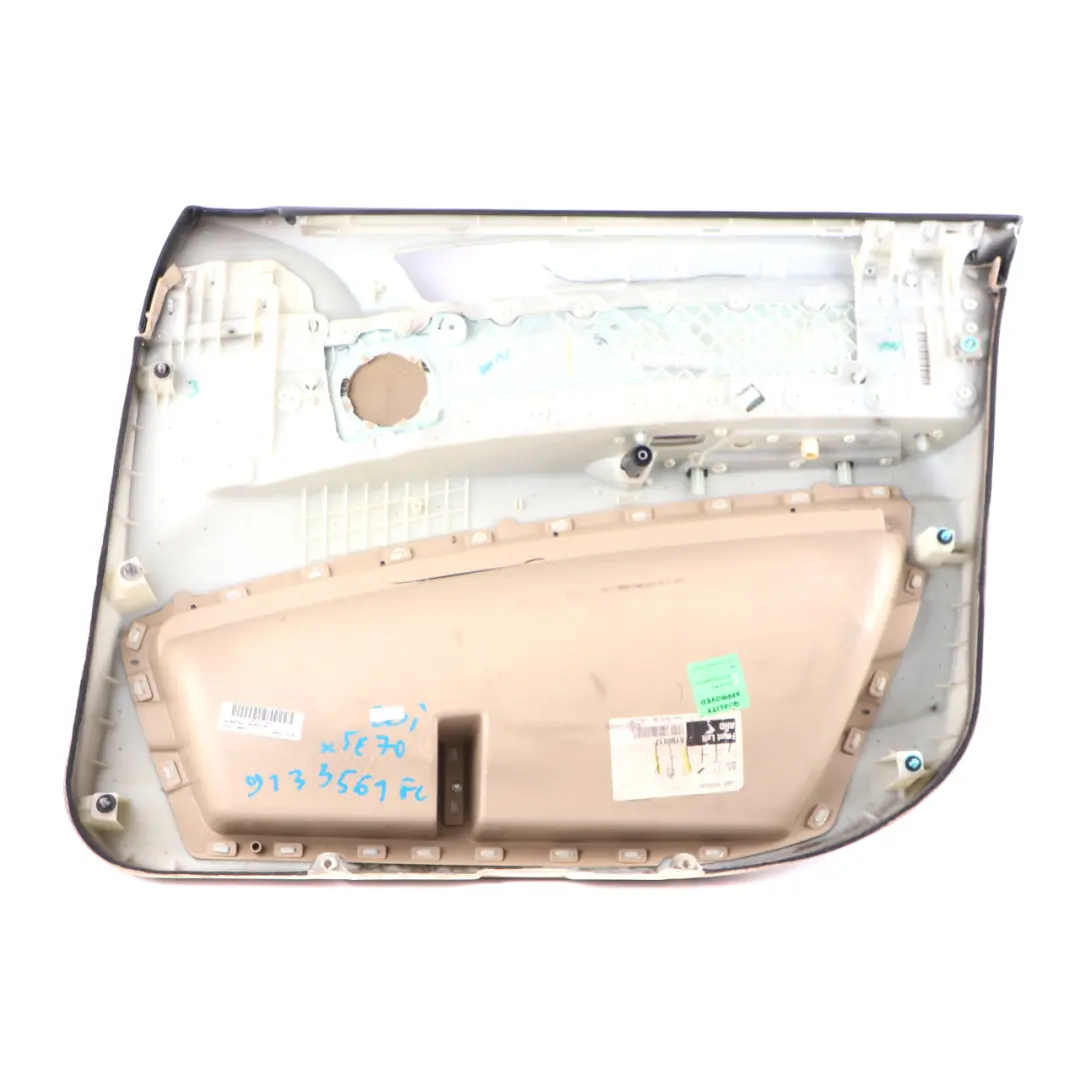 Door Card BMW X5 E70 Front Left N/S Trim Lining Cover Leather Nappa Beige to with Part number 9133561 Door Card BMW X5 E70 Front Left N/S Trim Lining Cover Leather Nappa Beige - SKU rhd-9133561 - Part number 9133561