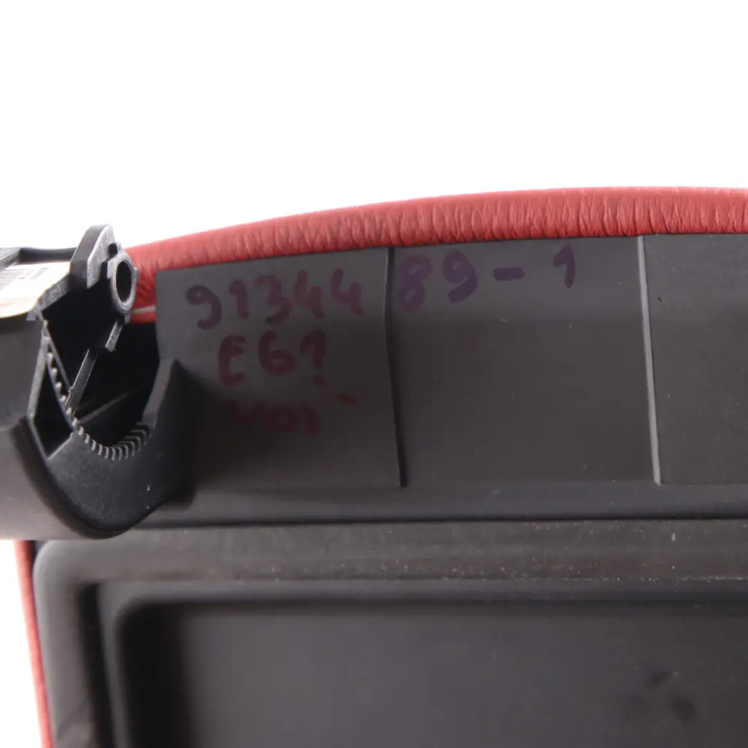 Leather Dakota Red Cover Centre Console Armrest to BMW E90 E91 E92 LCI with Part number 9134489 BMW E90 E91 E92 LCI Leather Dakota Red Cover Centre Console Armrest - SKU rhd-9134489-1 - Part number 9134489