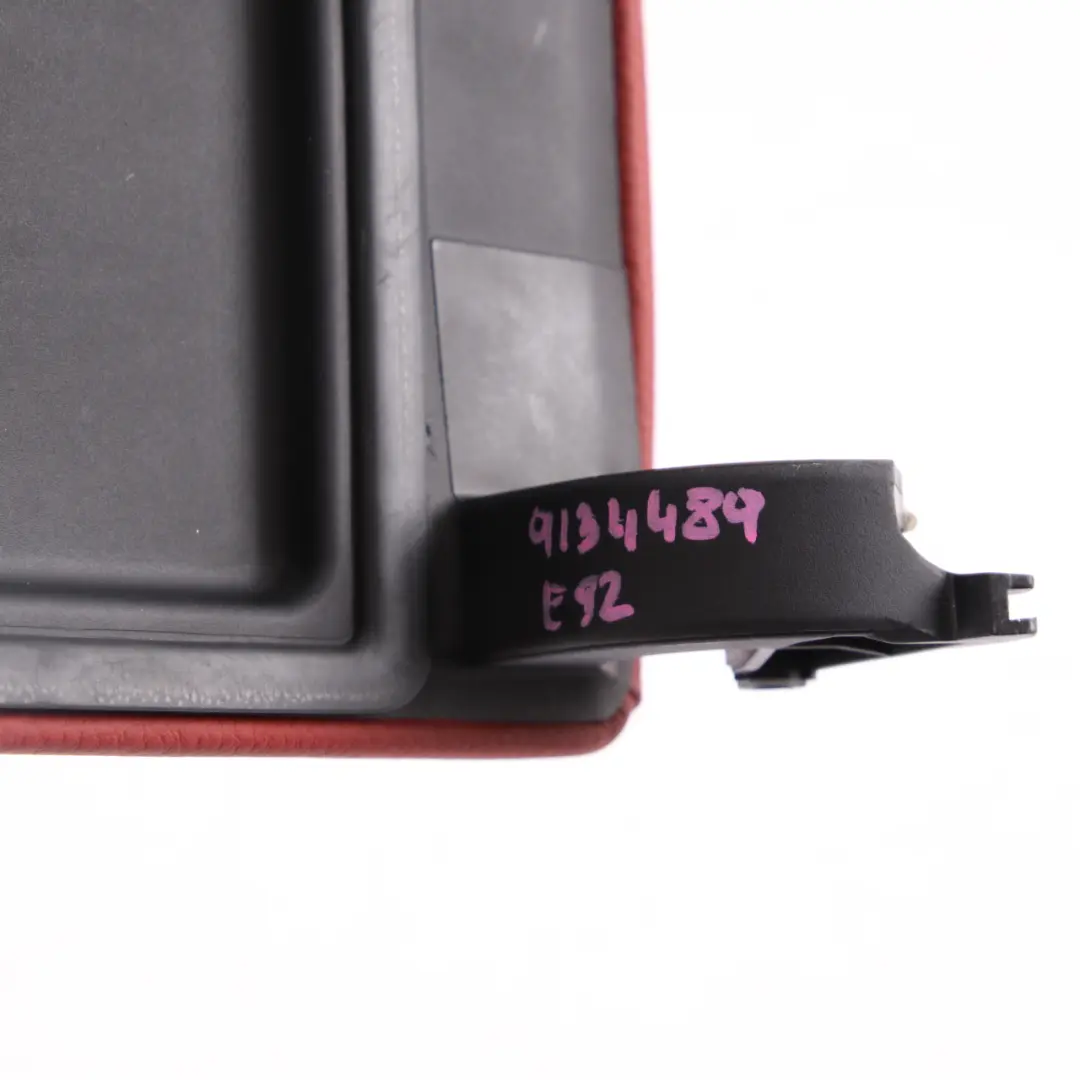 Leather Dakota Red Cover Centre Console Armrest to BMW E90 E91 E92 LCI with Part number 9134489 BMW E90 E91 E92 LCI Leather Dakota Red Cover Centre Console Armrest - SKU rhd-9134489 - Part number 9134489