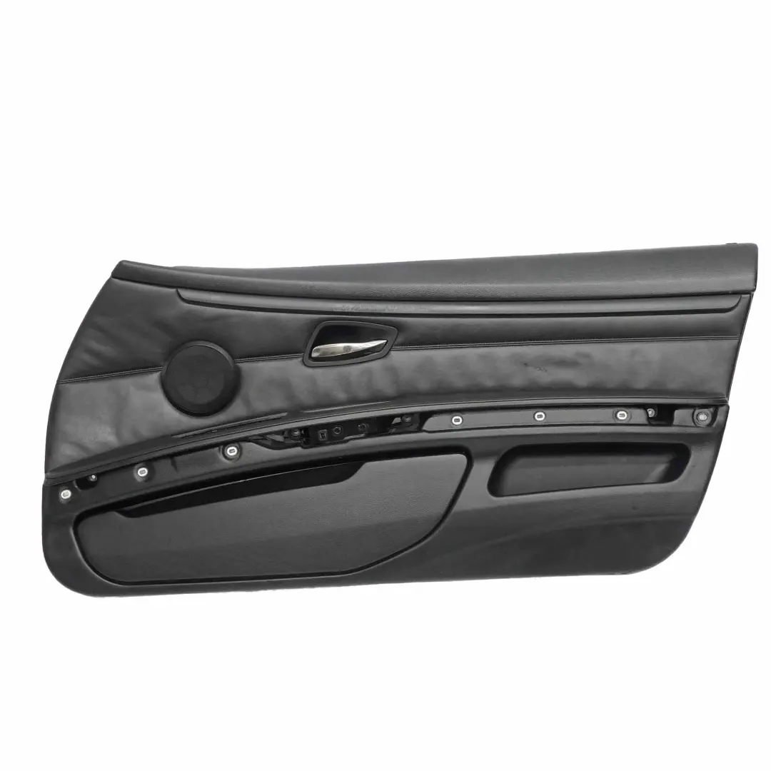 Door Card Front Right O/S Lining Trim Panel Black Leather Walknappa to BMW E92 E93 with Part number 9135482 BMW E92 E93 Door Card Front Right O/S Lining Trim Panel Black Leather Walknappa - SKU rhd-9135482 - Part number 9135482