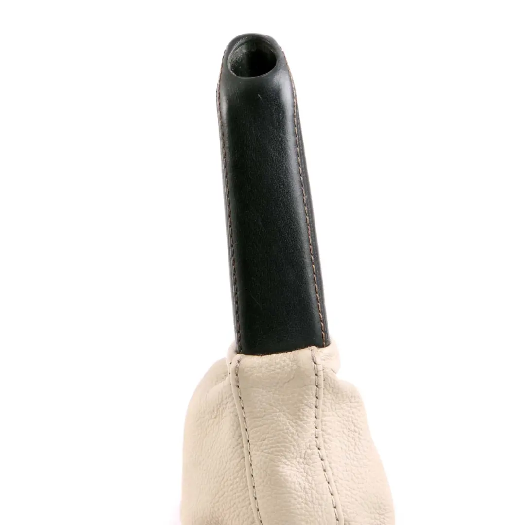 BMW 5 Series E60 E61 LCI Leather Handbreak Handle Lever Cover Beige - SKU rhd-9136465 - Part number 9136465