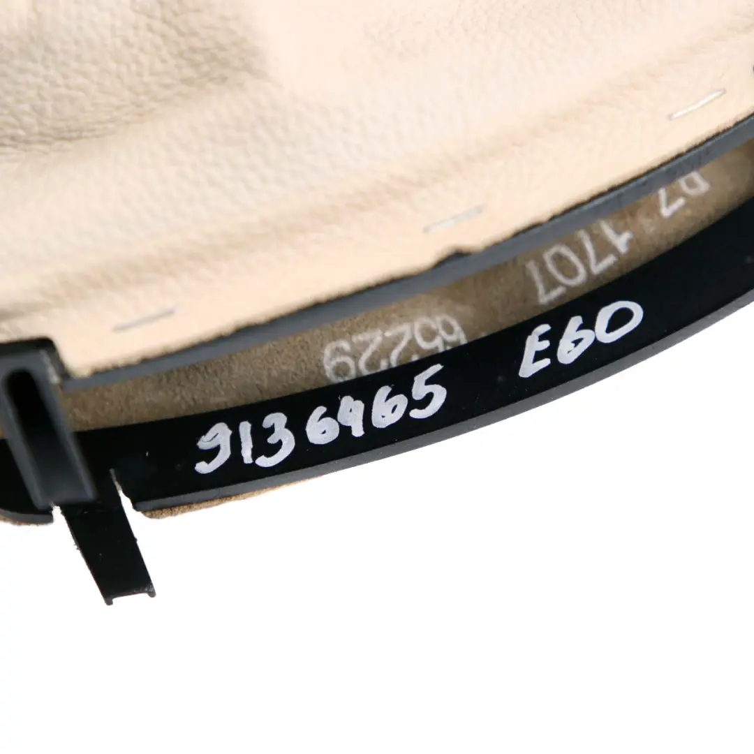 Leather Handbreak Handle Lever Cover Beige to BMW 5 Series E60 E61 LCI with Part number 9136465 BMW 5 Series E60 E61 LCI Leather Handbreak Handle Lever Cover Beige - SKU rhd-9136465 - Part number 9136465