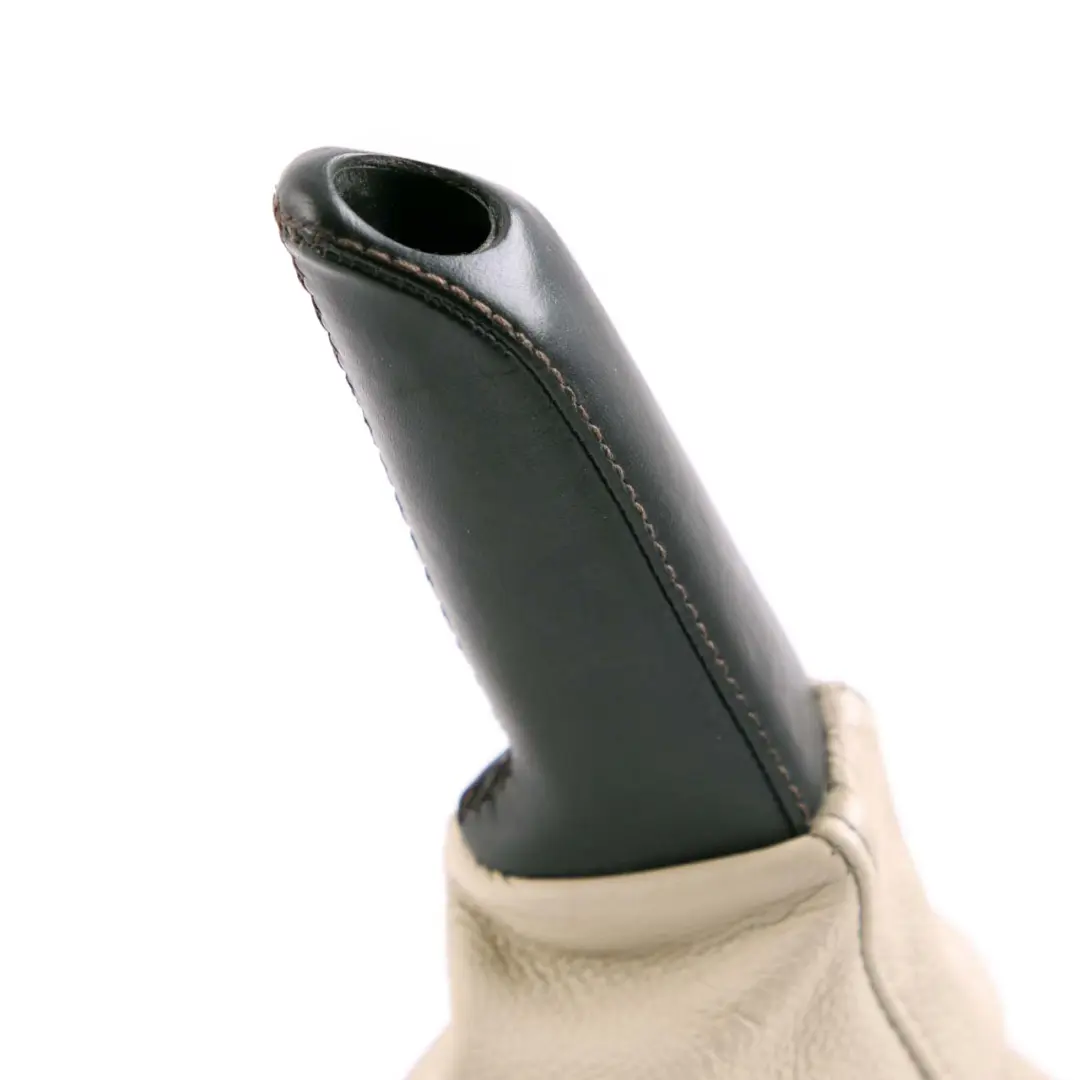 BMW 5 Series E60 E61 LCI Leather Handbreak Handle Lever Cover Beige - SKU rhd-9136465 - Part number 9136465