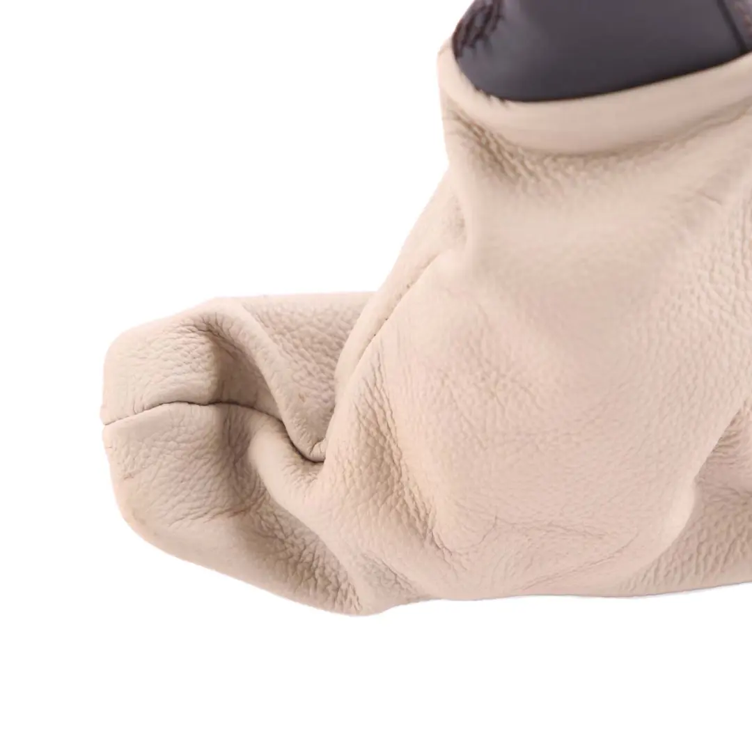 BMW 5 Series E60 E61 LCI Leather Handbreak Handle Lever Cover Beige - SKU rhd-9136465 - Part number 9136465