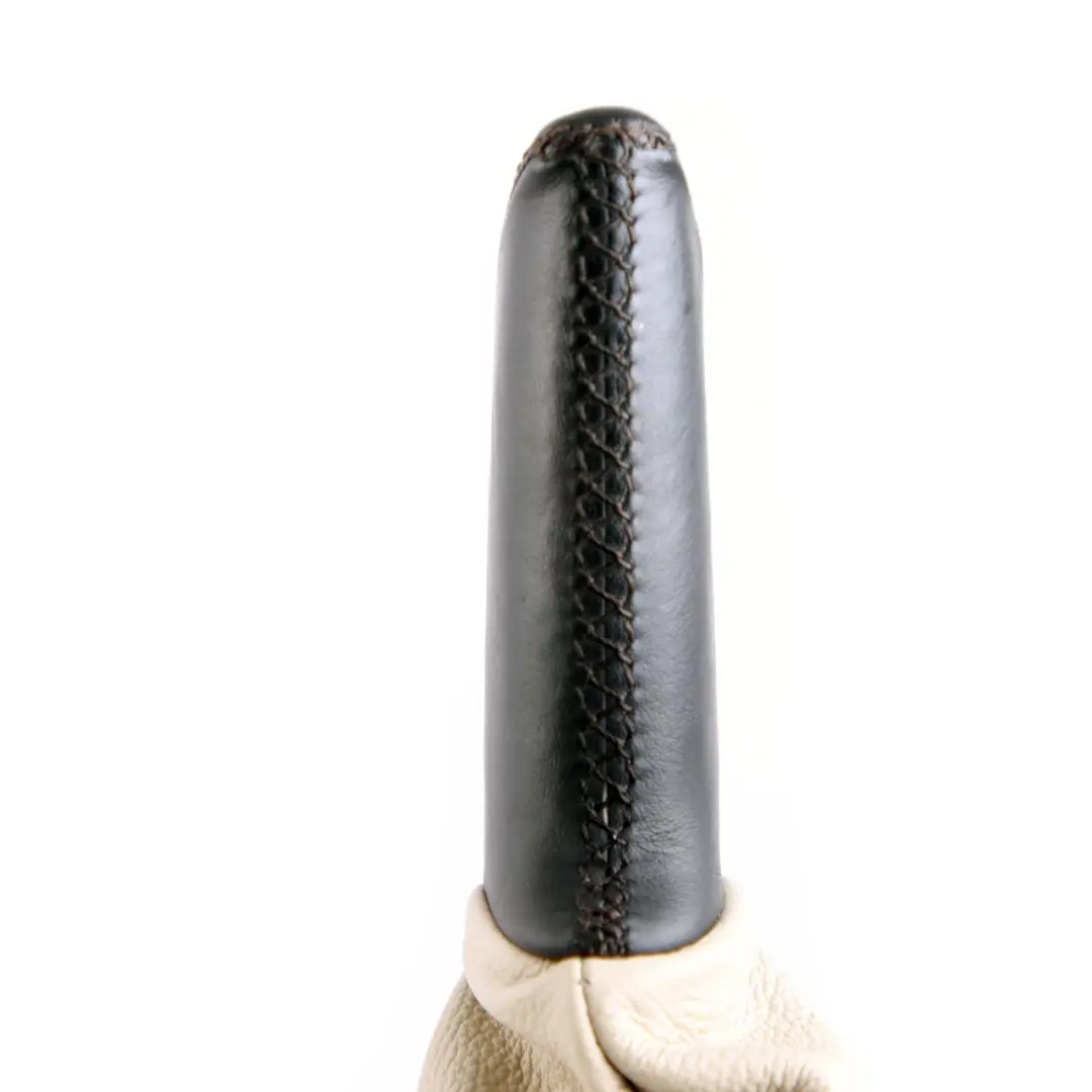 Leather Handbreak Handle Lever Cover Beige to BMW 5 Series E60 E61 LCI with Part number 9136465 BMW 5 Series E60 E61 LCI Leather Handbreak Handle Lever Cover Beige - SKU rhd-9136465 - Part number 9136465