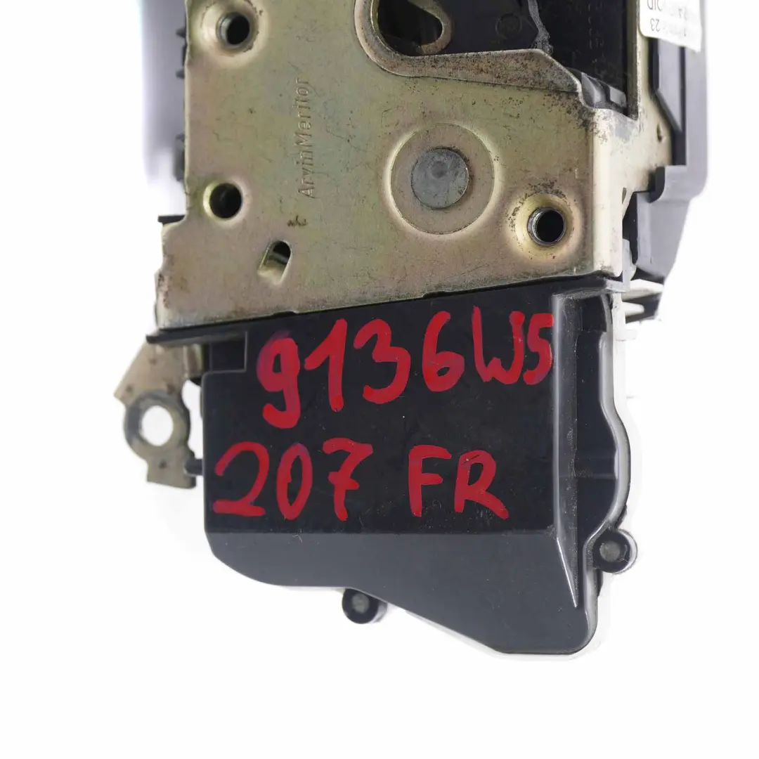 Peugeot 207 Door Lock Front Right O/S Latch Catch Actuator Mechanism - SKU rhd-9136W5 - Part number 9136W5