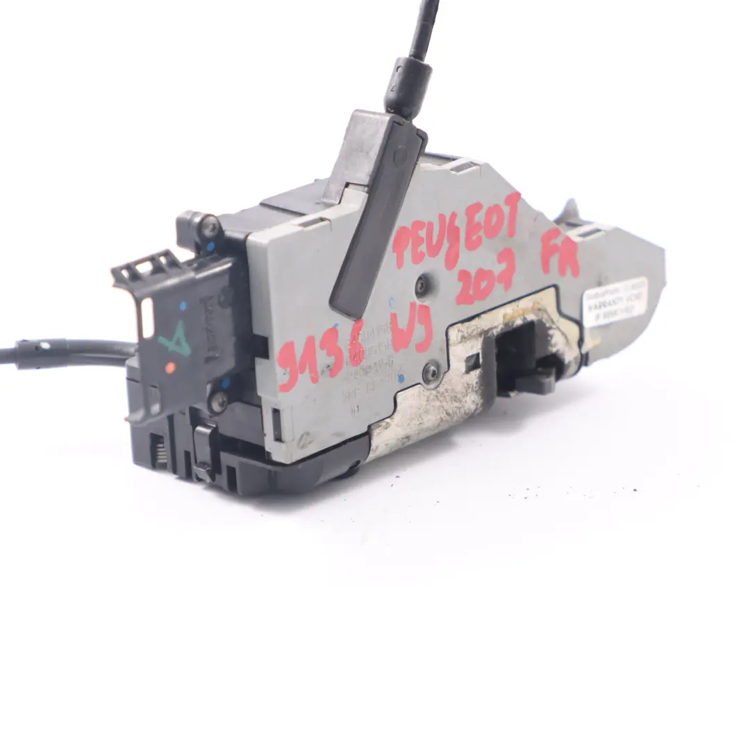 Peugeot 207 Door Lock Front Right O/S Latch Catch Actuator Mechanism - SKU rhd-9136W9 - Part number 9136W9