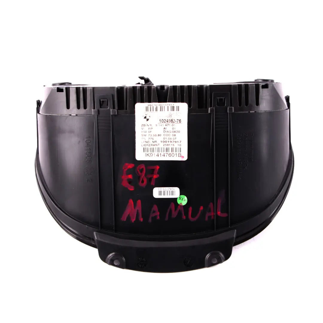 BMW 1 Series E81 E87 E88 Diesel Instrument Cluster Speedo Clocks Diesel - SKU rhd-9141476 - Part number 9141476