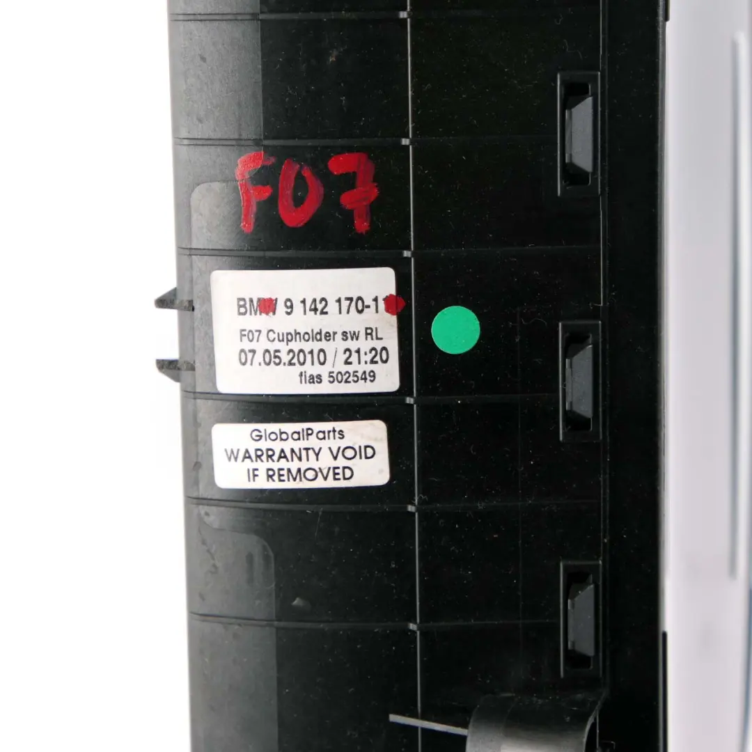 Drink Holder Centre Console Front Cover Gran Turismo to BMW F07 GT Cup with Part number 9142170 BMW F07 GT Cup Drink Holder Centre Console Front Cover Gran Turismo - SKU rhd-9142170 - Part number 9142170