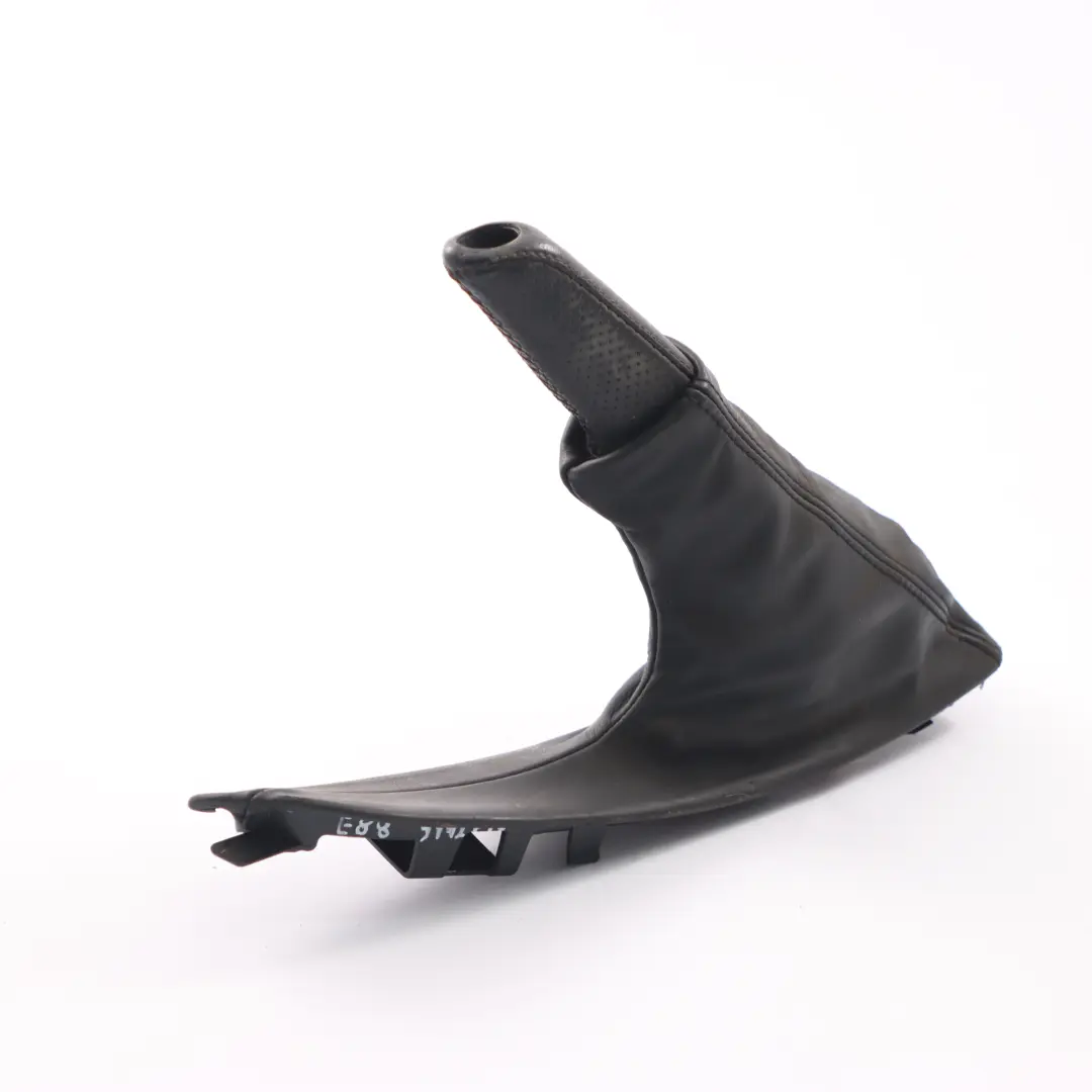 Handbrake Lever Cover Leather Black to BMW 1 Series E81 E82 E87 E88 LCI with Part number 9142753 BMW 1 Series E81 E82 E87 E88 LCI Handbrake Lever Cover Leather Black - SKU rhd-9142753 - Part number 9142753