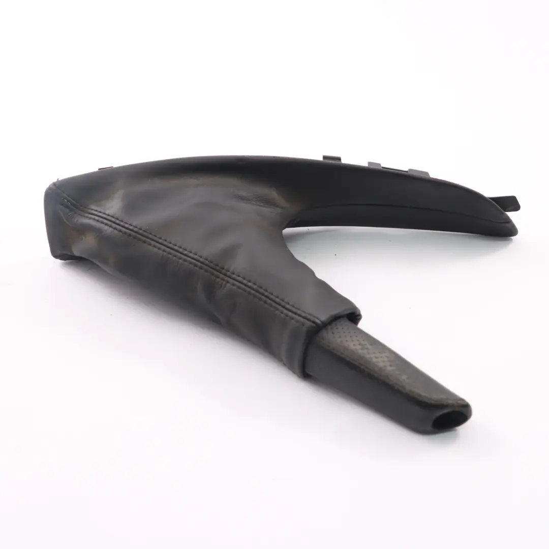 Handbrake Lever Cover Leather Black to BMW 1 Series E81 E82 E87 E88 LCI with Part number 9142753 BMW 1 Series E81 E82 E87 E88 LCI Handbrake Lever Cover Leather Black - SKU rhd-9142753 - Part number 9142753
