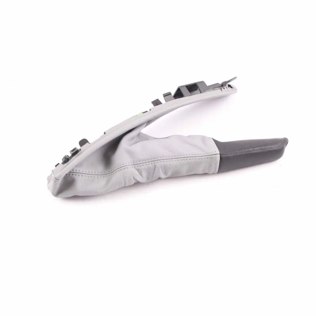 Handbrake Lever BMW E82 E87 LCI E88 Leather Cover Part Gaiter Grey to with Part number 9142754 Handbrake Lever BMW E82 E87 LCI E88 Leather Cover Part Gaiter Grey - SKU rhd-9142754 - Part number 9142754